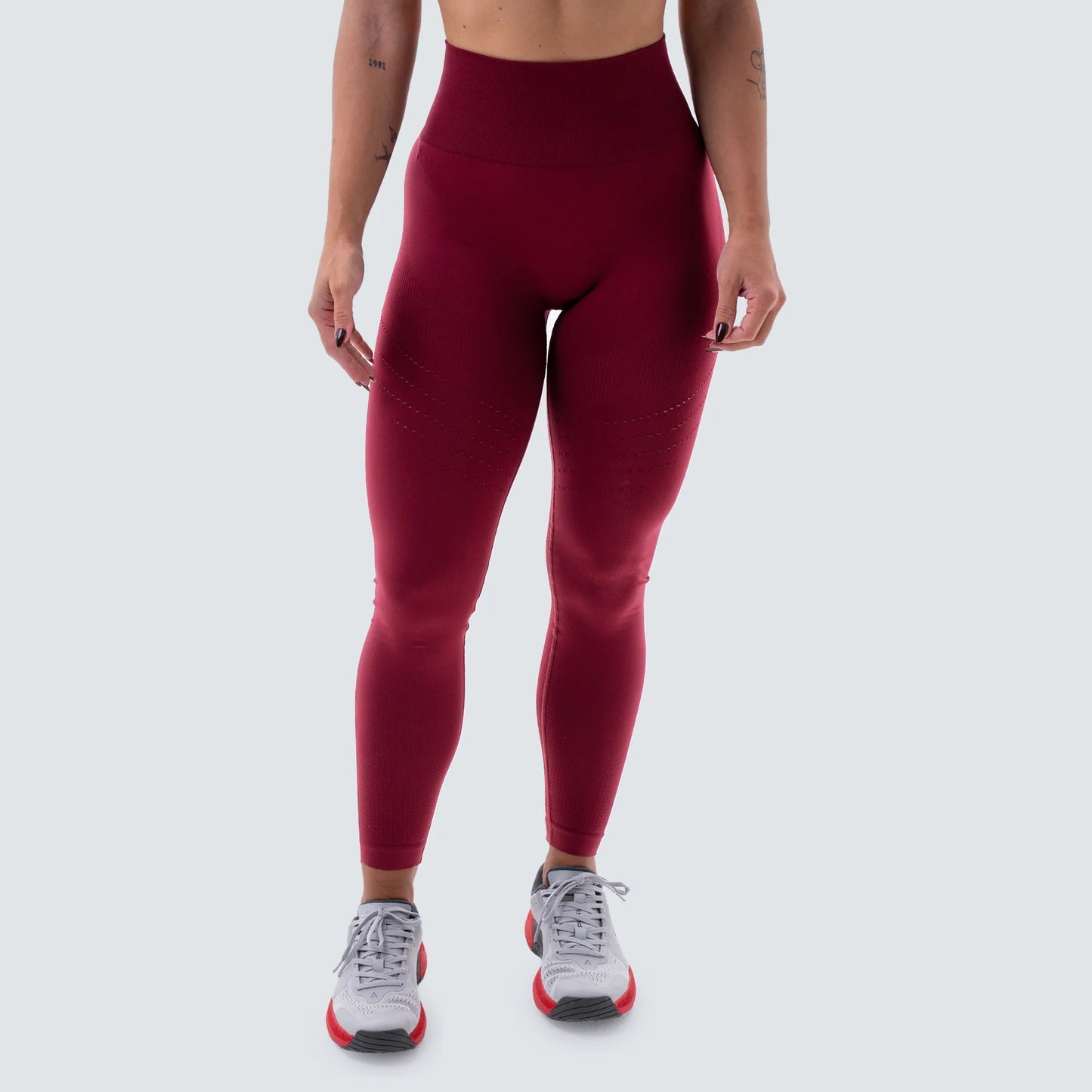 PICSIL - Legging performance seamless burgundy (Femme)